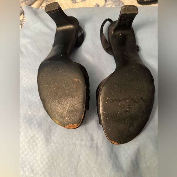 Nina Evening Sandals Size 7.5 Black - Picture 2 of 3